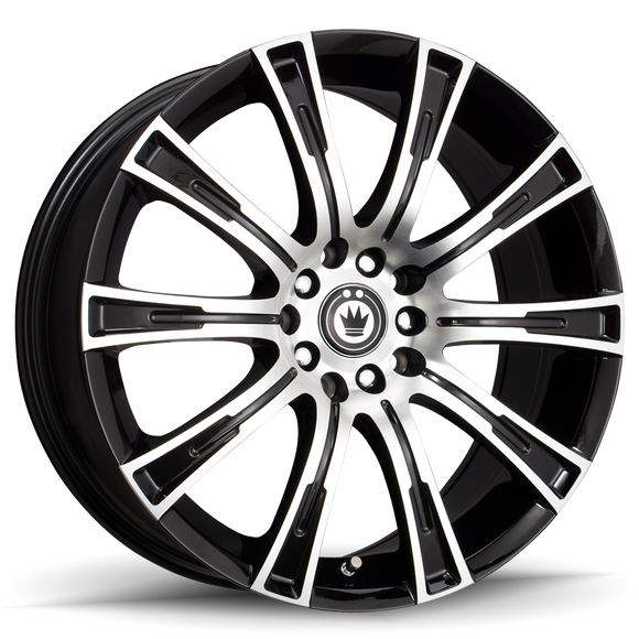 KONIG CROWN 16 X 7.5 +40 5 X 110/115 CB73.1 MACHINED FACE / GLOSS BLACK