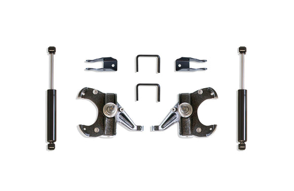 MaxTrac 73-87 Chevrolet C10 2WD 2.5in/5in Lowering Spindle Kit (1.25in Rotor)