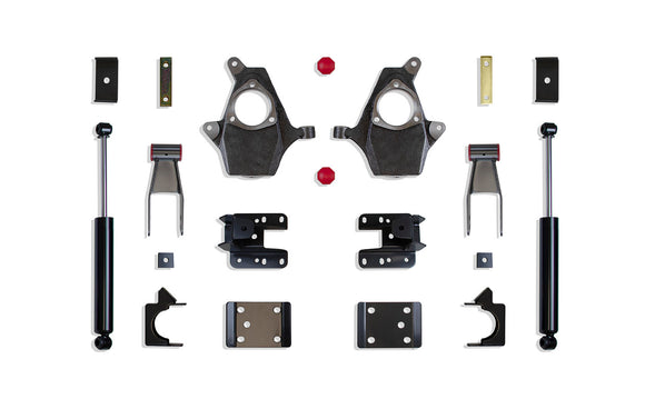 MaxTrac 07-16 GM C/K1500 2WD/4WD (Non Magneride) 2in/4in Lowering Spindle Kit