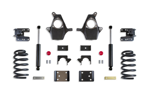 MaxTrac 14-16 GM C/K1500 2WD/4WD Extended/Crew Cab w/Cast Steel Susp. 4in/6in Lowering Kit