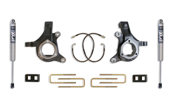 MaxTrac 07-16 GM C1500 2WD w/Cast Steel Susp. 3in/1in Spindle Lift Kit w/FOX Shocks