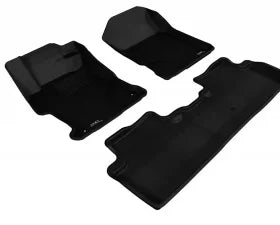 3D MAXpider 2012-2013 Honda Civic Sedan Kagu 1st & 2nd Row Floormats - Black