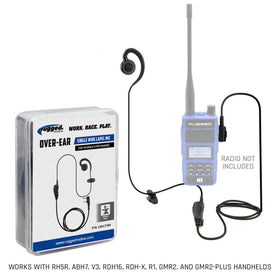 Rugged Radios Lapel Mic - 1 Wire with Ear Hook for Handheld Radios