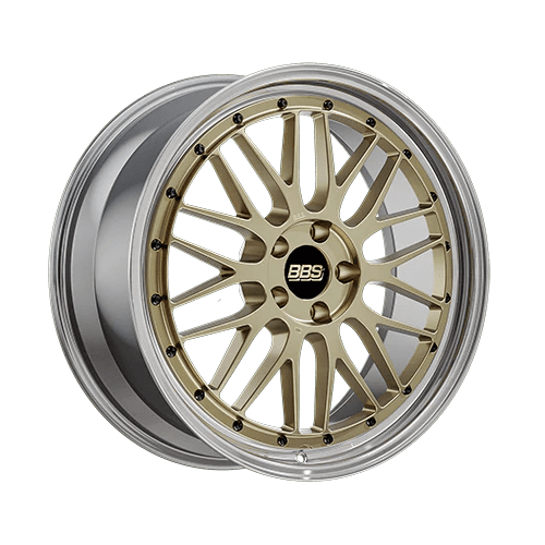 BBS LM 18x8 / 5x112 / ET45 / - Gold Center / Diamond Cut Lip Wheel