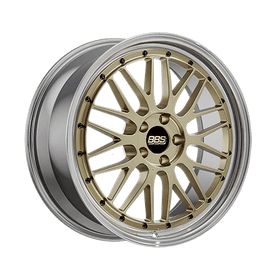 BBS LM 18x8 / 5x112 / ET45 / - Gold Center / Diamond Cut Lip Wheel