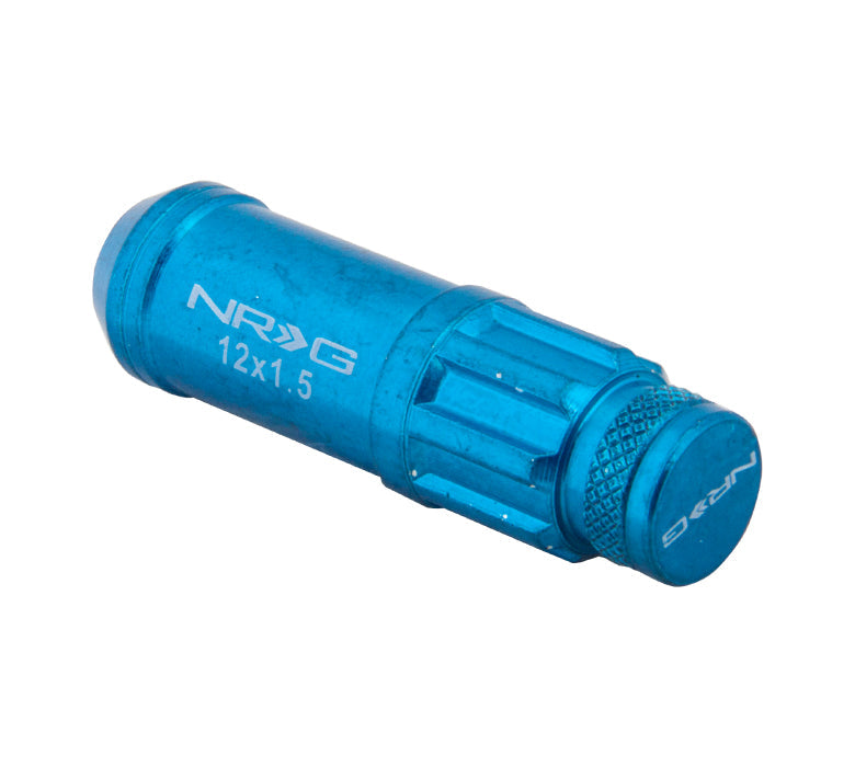 Buy blue NRG 700 Series M12 X 1.5 Steel Lug Nut w/Dust Cap Cover Set 21 Pc w/Locks &amp; Lock Socket