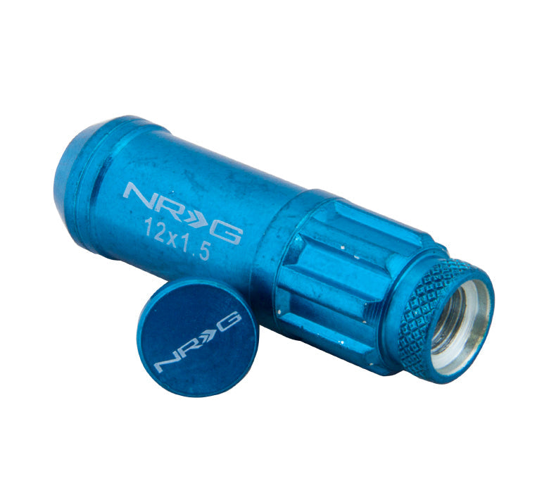 NRG 700 Series M12 X 1.5 Steel Lug Nut w/Dust Cap Cover Set 21 Pc w/Locks & Lock Socket