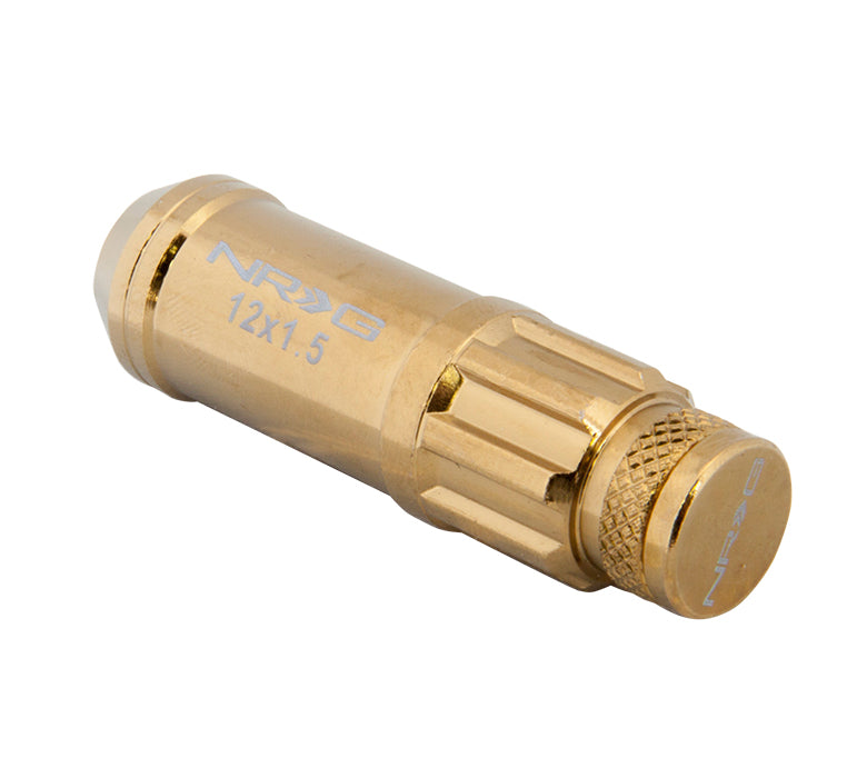 Buy chrome-gold NRG 700 Series M12 X 1.5 Steel Lug Nut w/Dust Cap Cover Set 21 Pc w/Locks &amp; Lock Socket