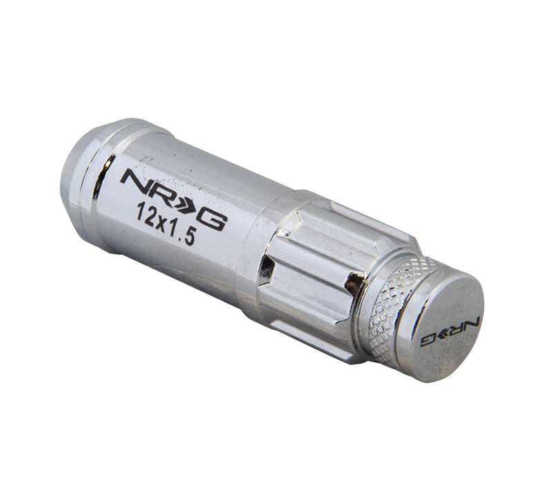 Buy silver NRG 700 Series M12 X 1.5 Steel Lug Nut w/Dust Cap Cover Set 21 Pc w/Locks &amp; Lock Socket
