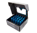 NRG 700 Series M12 X 1.25 Steel Lug Nut w/Dust Cap Cover Set 21 Pc w/Locks & Lock Socket - Blue-3