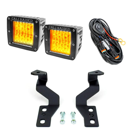 Cali Raised 03-09 Toyota 4Runner Low Profile Ditch Light Brackets Kit - Brackets No Switch