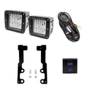 Cali Raised 2022+ Toyota Tundra Low Profile Ditch Light Brackets Kit - 2 3X2 18W Led Pods-1