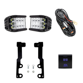 Cali Raised 2022+ Toyota Tundra Low Profile Ditch Light Brackets Kit - Side Proj Led Pods Switch