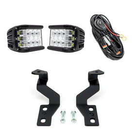 Cali Raised 14-21 Toyota Tundra Low Profile Ditch Light Brackets Kit - Brackets No Switch (27W)