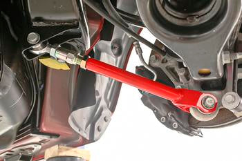 BMR 08-17 Challenger Lower Trailing Arms w/ On-Car Adj. Rod Ends - Red - 0
