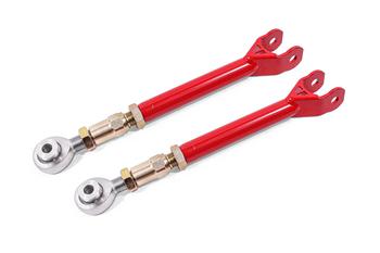 BMR 08-17 Challenger Lower Trailing Arms w/ On-Car Adj. Rod Ends - Red