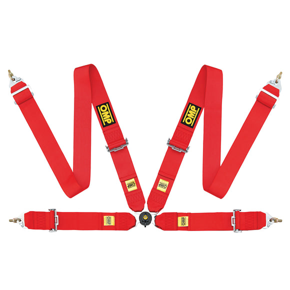 OMP Safety Harness First 3In 4 Points Red Fia 8854/98