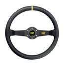OMP Rally Dished Steering Wheel 350mm - Large Leather (Black)-1