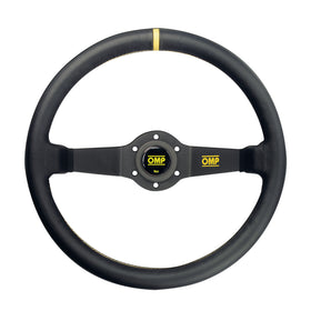 OMP Rally Dished Steering Wheel 350mm - Large Leather (Black)