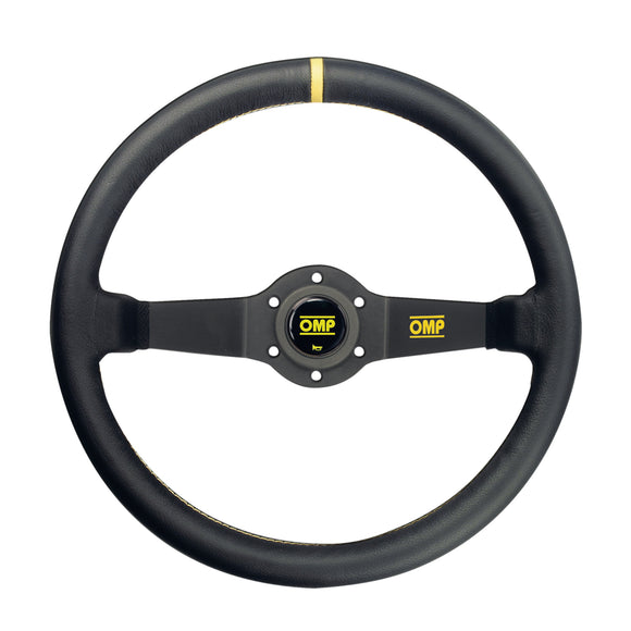 OMP Rally Dished Steering Wheel 350mm - Large Leather (Black)