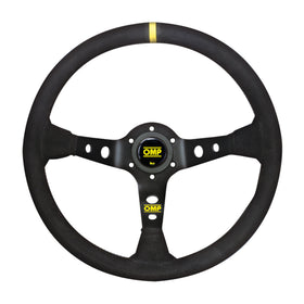 OMP Corsica Dished Steering Wheel Suede 3 Blue Anod