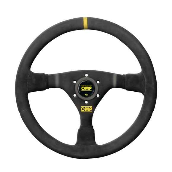 OMP WRC Mid-Depth 350mm Dished - Small Suede (Black)