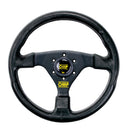 OMP GP Racing Steering Wheel - Black/Black-1