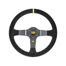 OMP Rally Steering Wheel Suede Leather (Black)-1