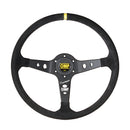 OMP Corsica Steering Wheel - Black Suede/Black Anodized Spokes-1