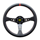 OMP Corsica Racing Steering Wheels 350mm - Black/Red-1
