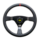 OMP WRC Steering Wheel Black/Red Leather-1