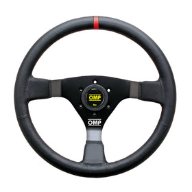 OMP WRC Steering Wheel Black/Red Leather