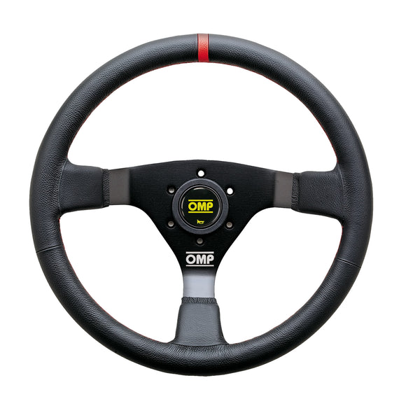 OMP WRC Steering Wheel Black/Red Leather