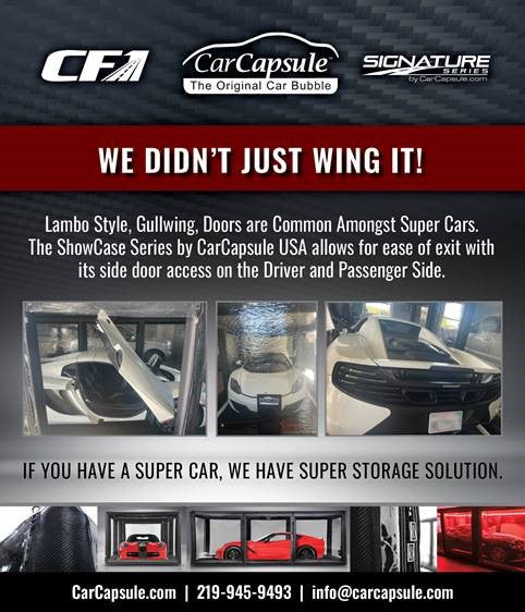 CarCapsule 20' CF1 Series Showcase Carbon Fiber w/Road Emblazoned Floor includes