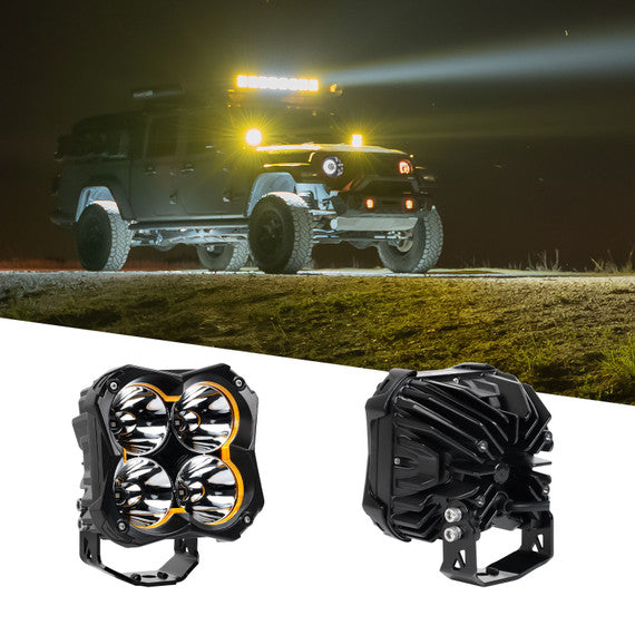 XK Glow Spot Beam Offroad Cube Light 2pc 5in