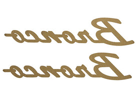 Ford Racing 21-26 Bronco Classic Script Fender Badge Kit - Gloss Black - 0