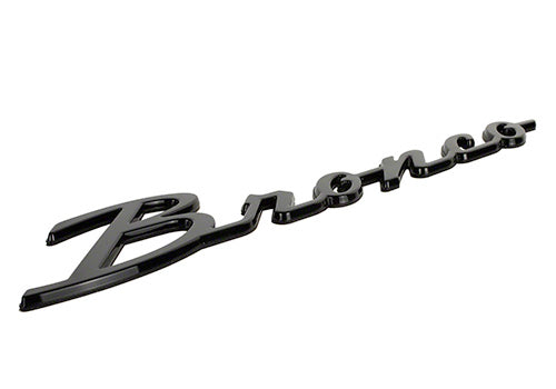 Ford Racing 21-26 Bronco Classic Script Fender Badge Kit - Gloss Black