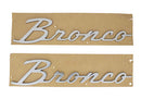 Ford Racing 21-23 Bronco Script Fender Badge - Silver-1