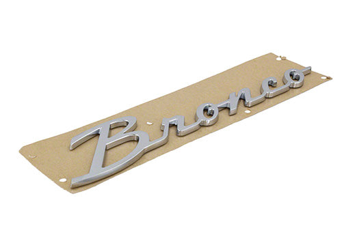 Ford Racing 21-23 Bronco Script Fender Badge - Silver