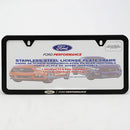 Ford Racing Ford Performance Slim License Plate Frame - Black Stainless Steel-1