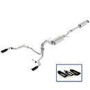 Ford Racing 15-18 F-150 5.0L Cat-Back Touring Exhaust System - Rear Exit Black Chrome Tips-1