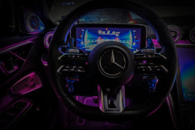 Benz AMG forged carbon paddle shifters  - LUMINOUS BLUE (2022) - 0