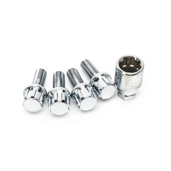 Wheel Lock Kit 12mm - Ball Seat (Silver)