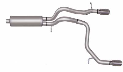 Gibson 08-10 Hummer H3 Alpha 5.3L 2.5in Cat-Back Dual Split Exhaust - Stainless