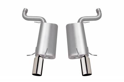 Gibson 06-08 Cadillac STS V 4.4L 2.5in Axle-Back Dual Exhaust - Stainless