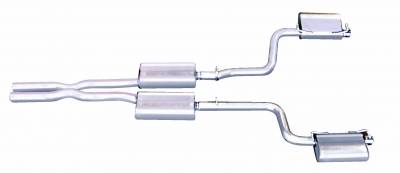 Gibson 08-10 Dodge Challenger SRT8 2.5in Cat-Back Dual Exhaust - Stainless