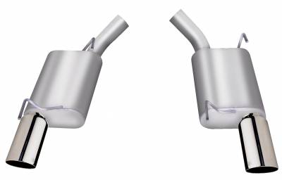 Gibson 05-10 Ford Mustang GT 4.6L-5.4L, Axle Back Dual Exhaust, Stainless,