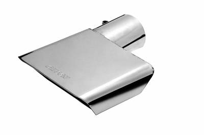 Gibson Rectangle Sport Tip - Left - 6x2.75in OD/2in Inlet/9.5in Length - Stainless
