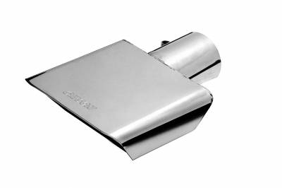 Gibson Rectangle Sport Tip - Center - 6x2.75in OD/2.5in Inlet/9.5in Length - Stainless