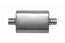 Gibson CFT Superflow Center/Center Oval Muffler - 4x9x18in/3in Inlet/3in Outlet - Stainless-1